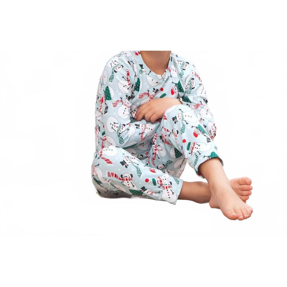 NEW TESA BABE kids bamboo pajama set in white frosty